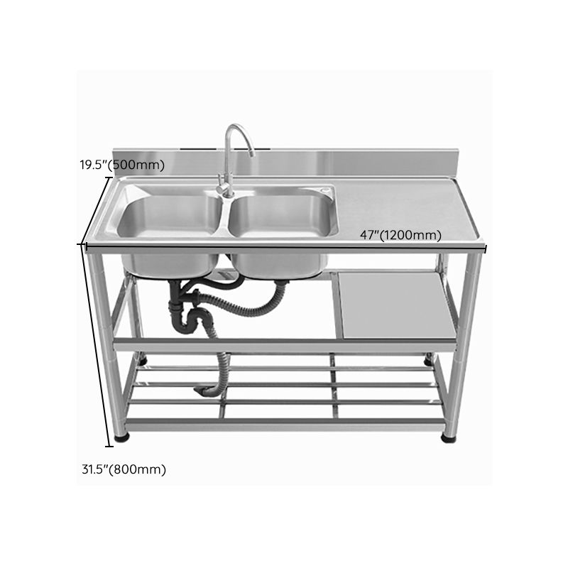 Modern Style Kitchen Sink All-in-one Stainless Steel Kitchen Sink with Drain Assembly