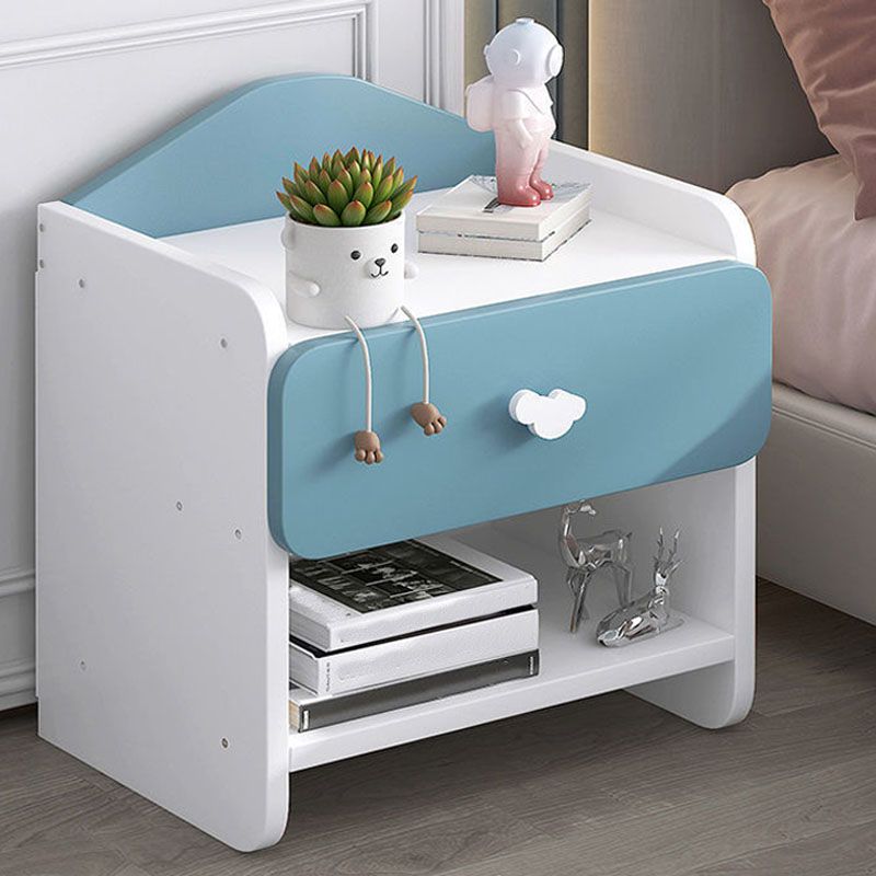 Contemporary Bedside Cabinet Night Table Lower Shelf Night Table for Bedroom