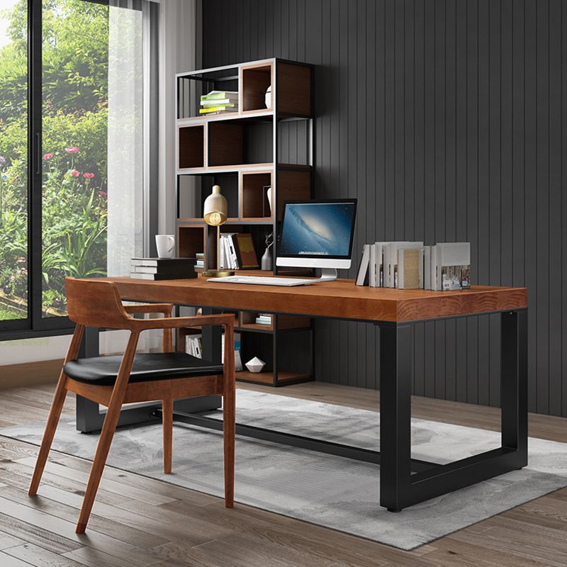 Rectangular Office Desk Modern 29.53-inch Tall Solid Wood Writing Desk