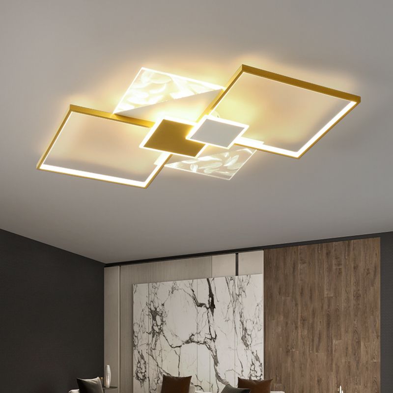 Metalen symmetrische inbouwlamp Eenvoud LED-veerplafondinbouwlamp voor woonkamer