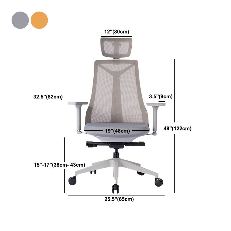 Contemporary Mid-Back Office Chair Conference Fabric Arm Chair