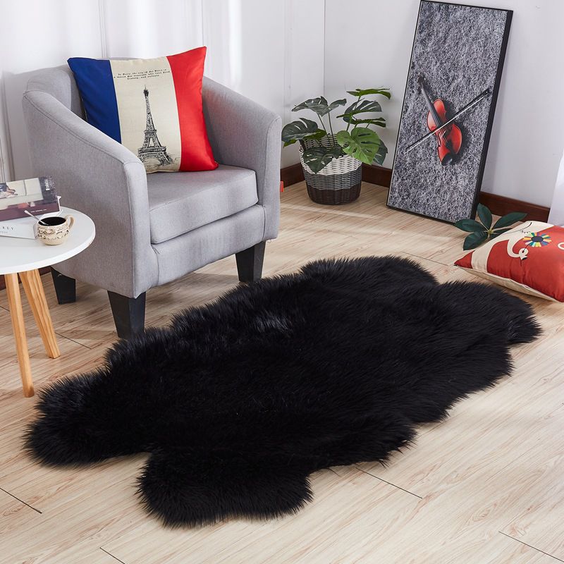 Scandinavian Solid Color Rug Multi Color Plush Carpet Non-Slip Machine Washable Stain Resistant Rug for Living Room