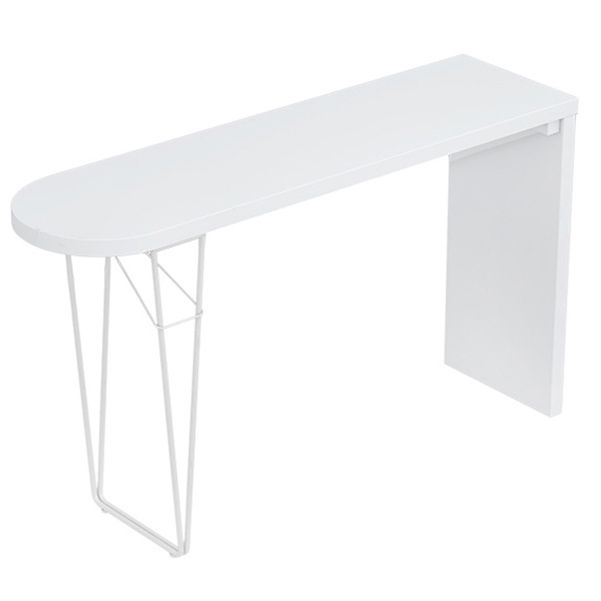 Solid Wood Bar Table Contemporary Bar Table with Sled Base in White