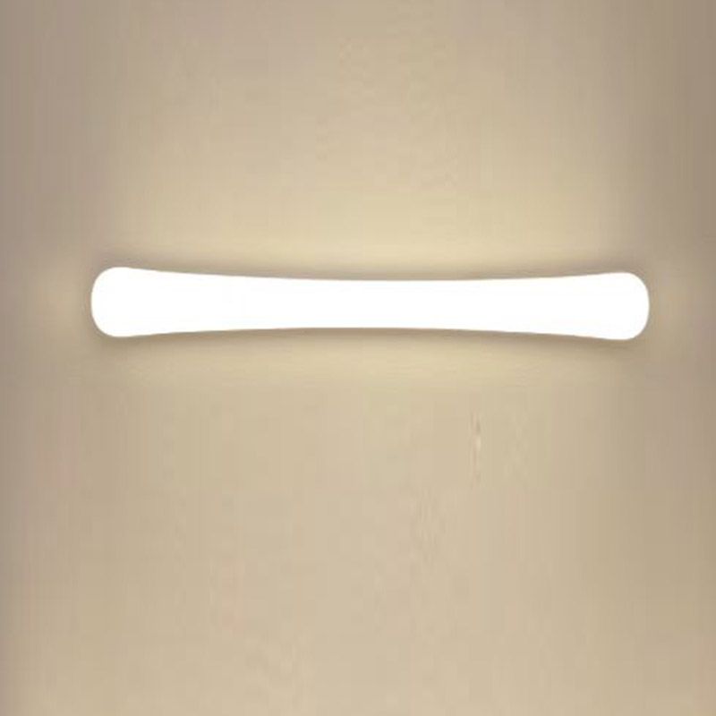 Modern Plastic Vanity Light Straight 1 Light Mirror Light in White for Bathroom