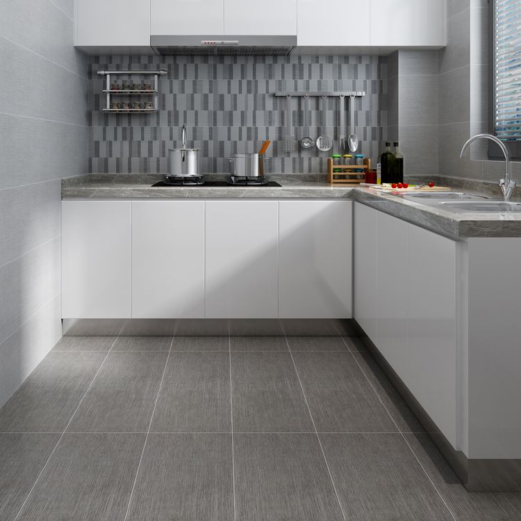 Rectangular Ceramic Matte Floor and Wall Tile Patterned Bathroom Floor