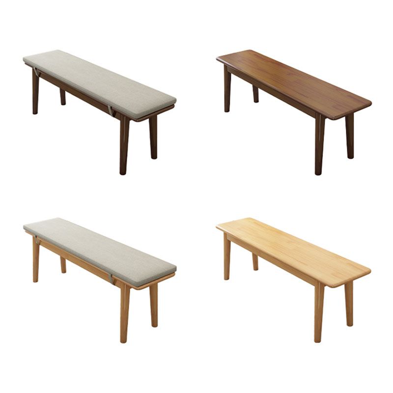 Solid Wood Seating Bench Modern Rectangle Bench , 11.7-inch Width