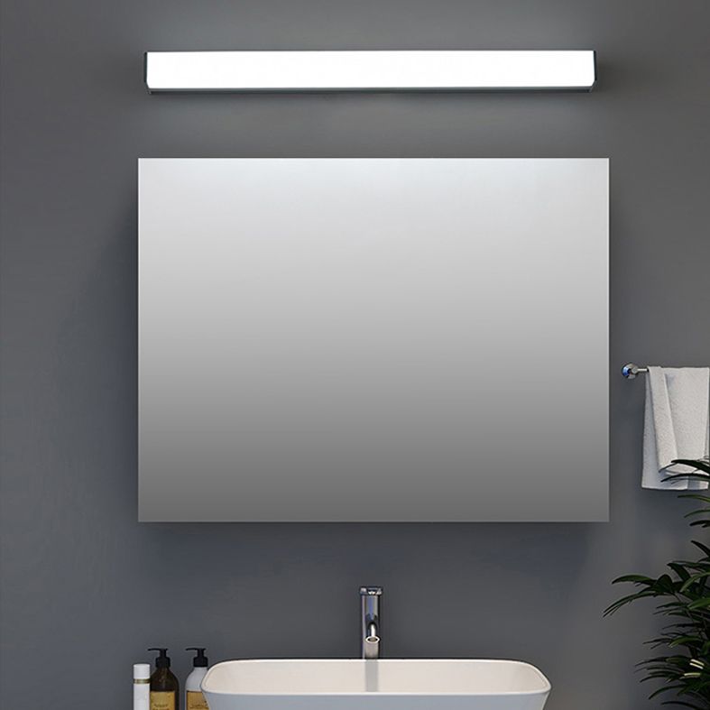 Modern Minimalist Style Rectangle Wall Mounted Vanity Lights 1 Light Vanity Lighting Ideas with Aluminum Alloy Shade