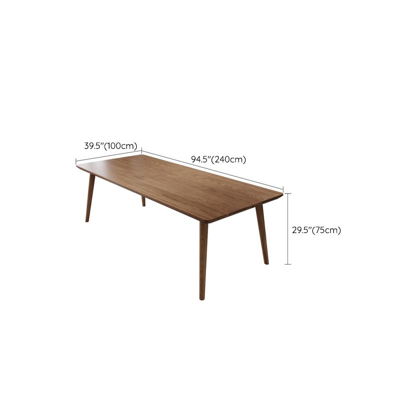 Contemporary Rectangular Writing Desk Solid Wood Office Desk