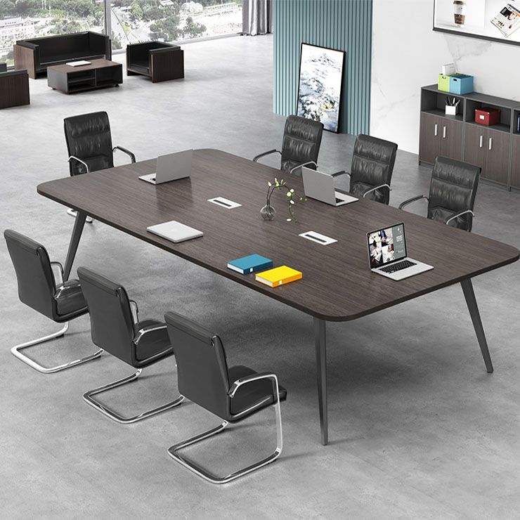 Office Meeting Study Table Fixed Rectangular Shaped Writing Desk