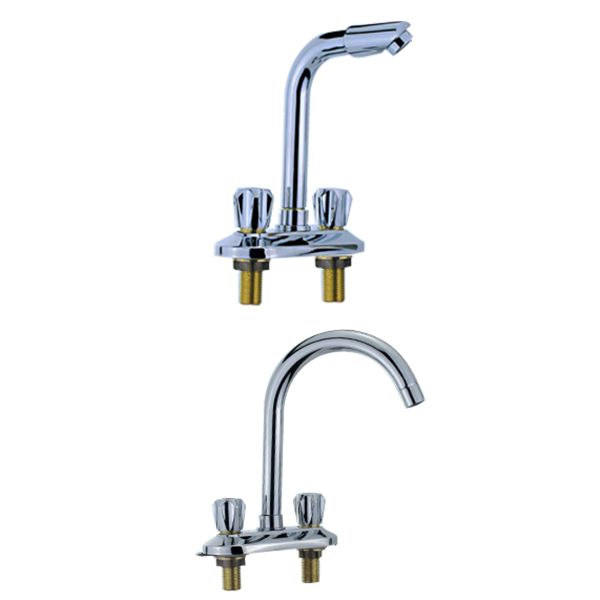 Modern Bar Prep Kitchen Faucet Brass Knob Handle with Deck Plate Kitchen Faucet