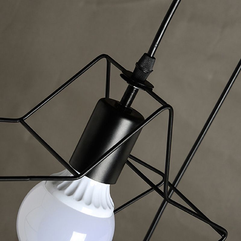 Star Shape Industrial Style Bulb Pendant Lighting for Sitting Room Coffee Shop