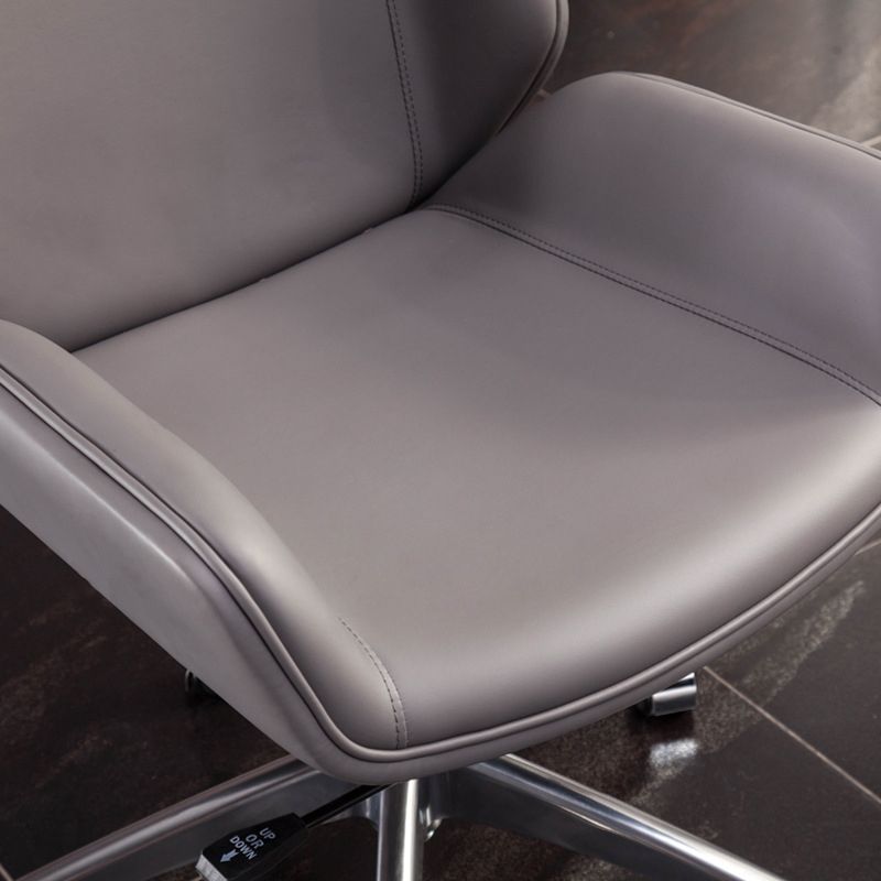 Modern Office Chair No Wheels Upholstered No Distressing Desk Chair