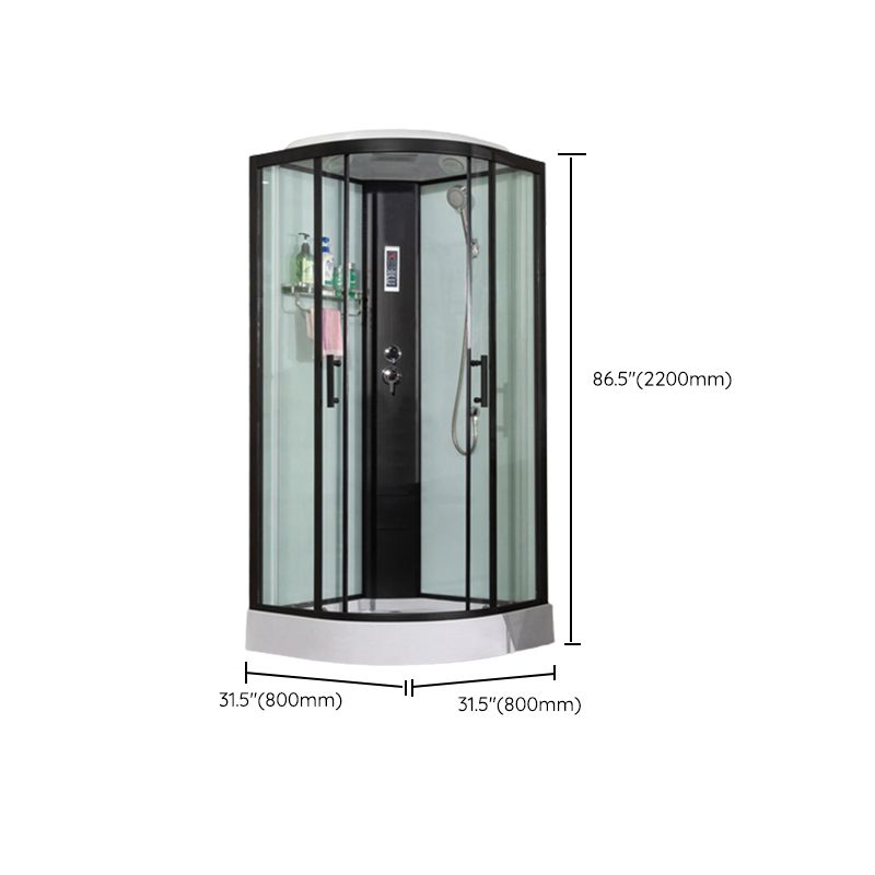 Tempered Easy Clean Glass Glass Tub & Shower Kit Double Sliding Shower Stall