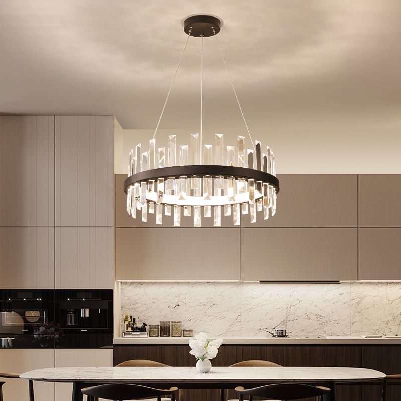 Modern Crystal Chandelier Light Led 1-Light Pendant Light for Living Room