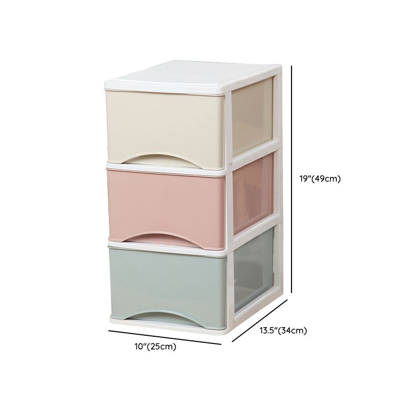 Filing Cabinet Plastic Lateral Color Panel File Cabinet with Drawers for Home Office