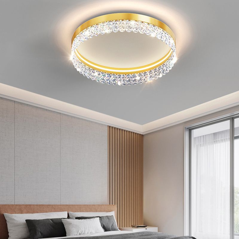 Crystal Geometric Flush Light Simplicity 1 Light Flush Ceiling Light Fixtures