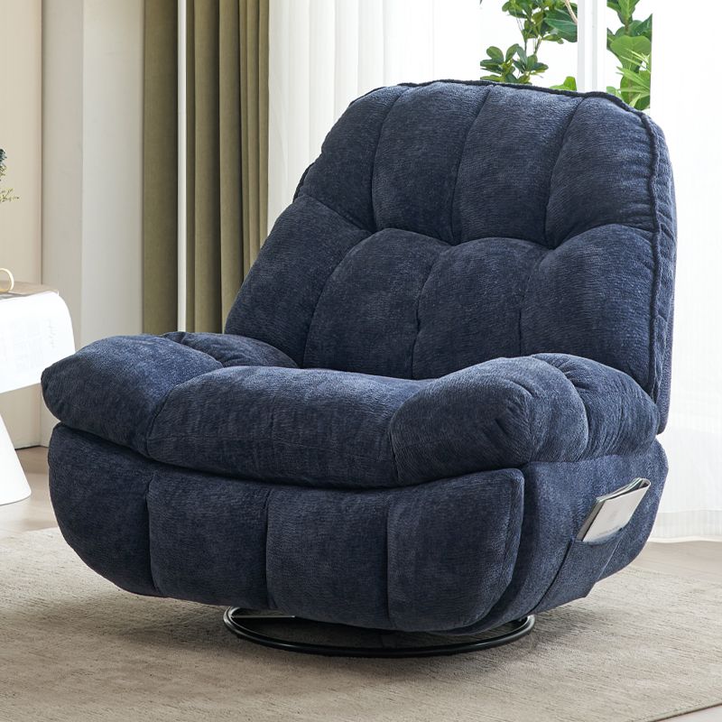 Swivel Rocker Standard Recliner Solid Color Recliner Chair with Storage