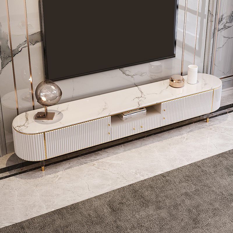 Contemporary Media Console TV Stand Stone TV Console for Living Room