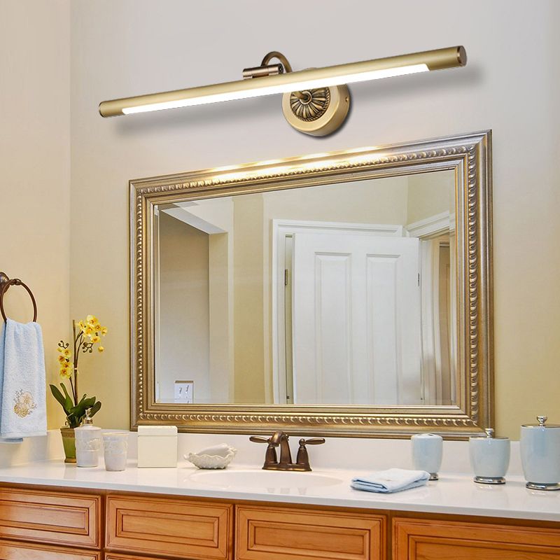 Semplicità vintage a cilindro vanità sconce luci a parete acrilica lampada per bagno