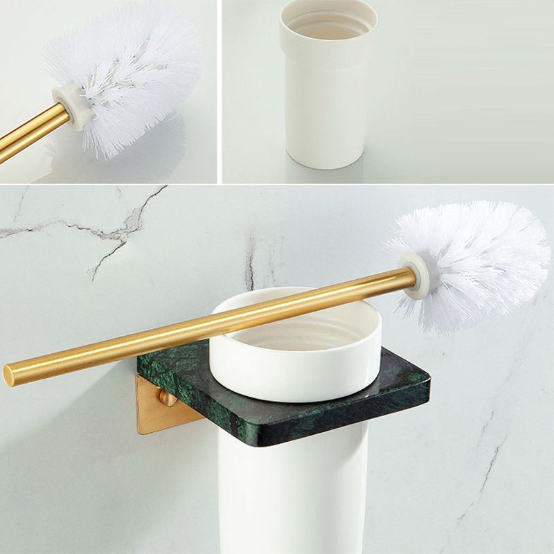 Golden Bath Hardware Set Brass& Marble Bathroom Accessory Kit