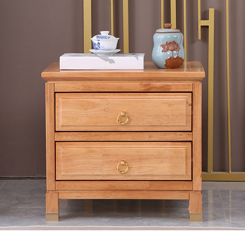 Traditional Accent Table Nightstand Antique Finish Drawer Storage Bed Nightstand