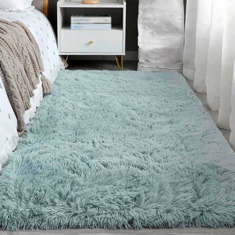 Tapis occasionnel du tapis de tapis en peluche en peluche de couleur unie pour chambre à coucher