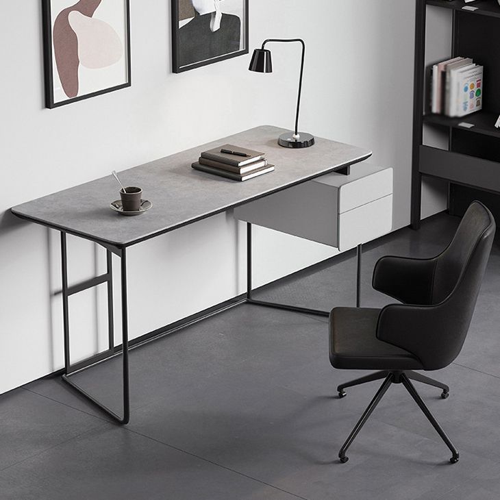 Contemporary Style Office Desk Home and Office Writing Desk with 2-drawer