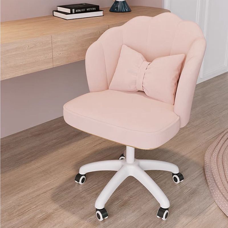 Armless Office Chair with Wheels Modern Task Chair with Low Back