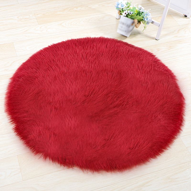 Multicolored Simplicity Rug Solid Shag Area Carpet Polypropylene Easy Care Rug for Home Decoration