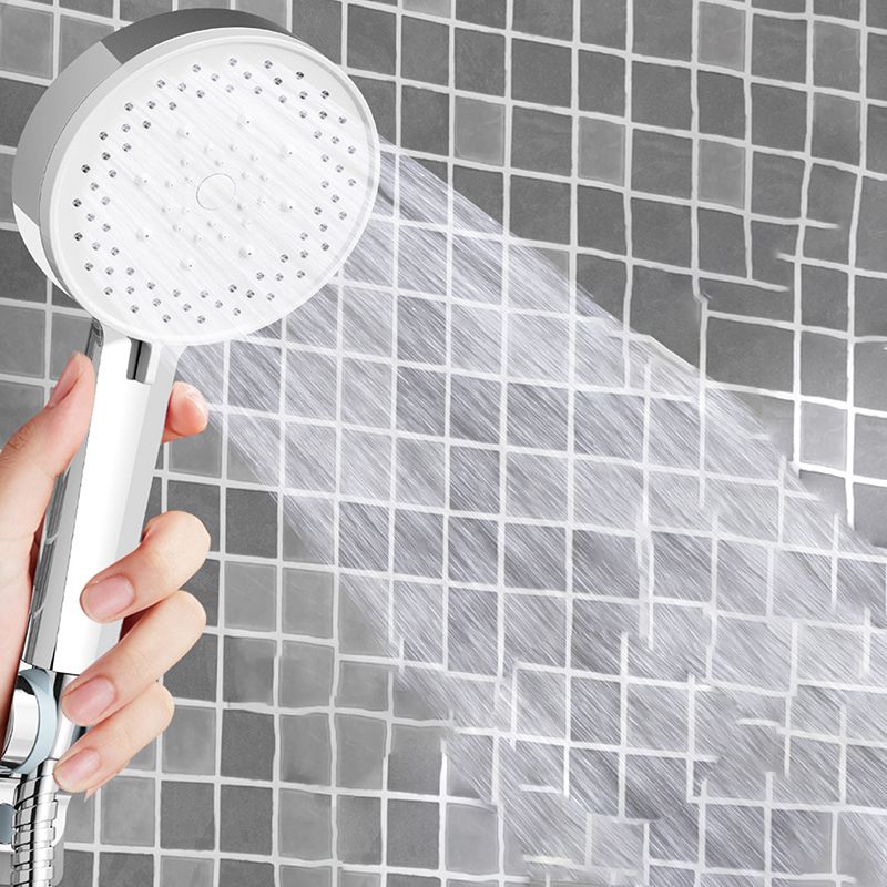 Plastic Hand Shower Round Handheld Shower Head with Adjustable Spray Pattern