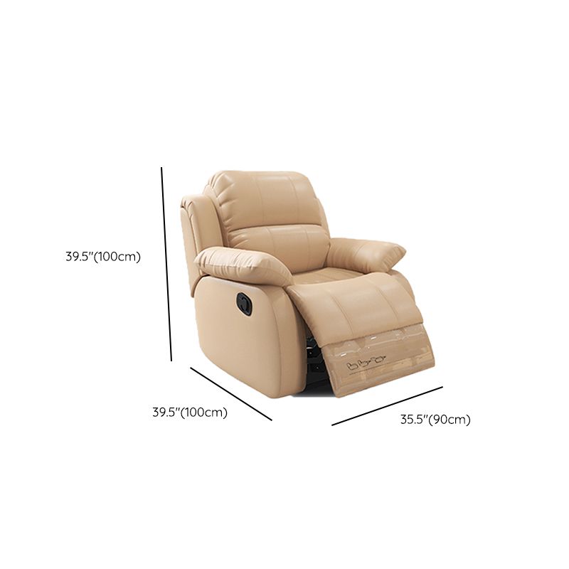 Modern Lumbar Support Recliner Chair Genuine Leather Standard Recliner