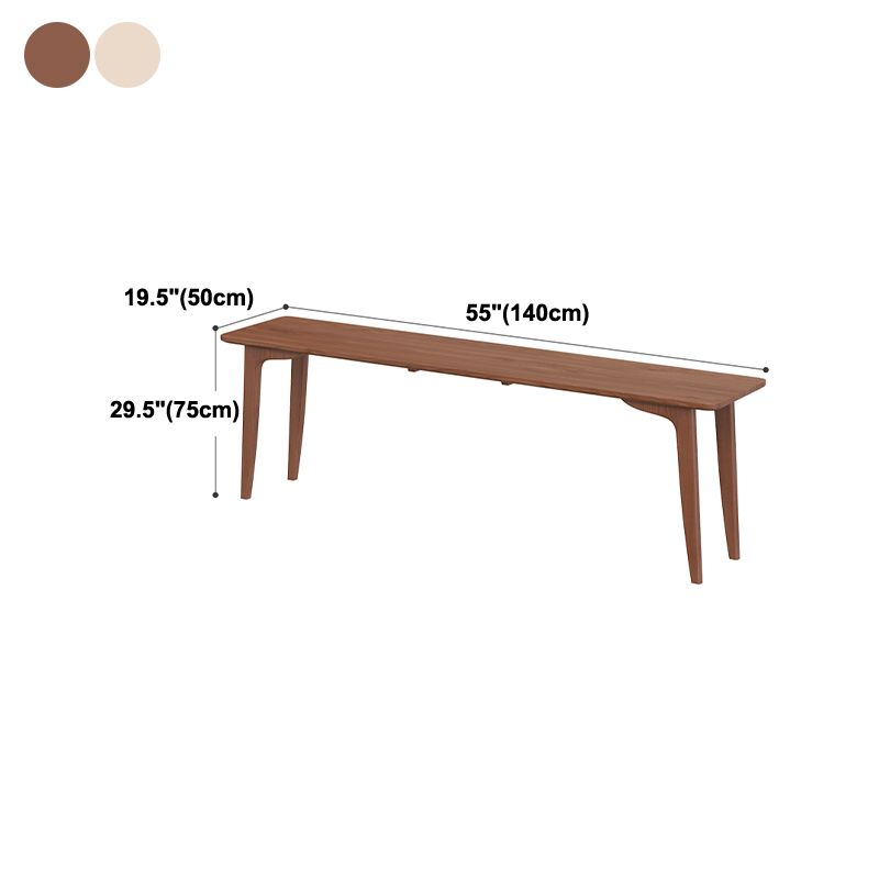 Modern Rectangular Writing Desk Solid Wood 4 Legs Office Desk for Home