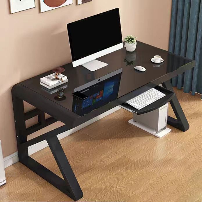 Glass Rectangle Computer Desk Modern & Contemporary Gaming Desk