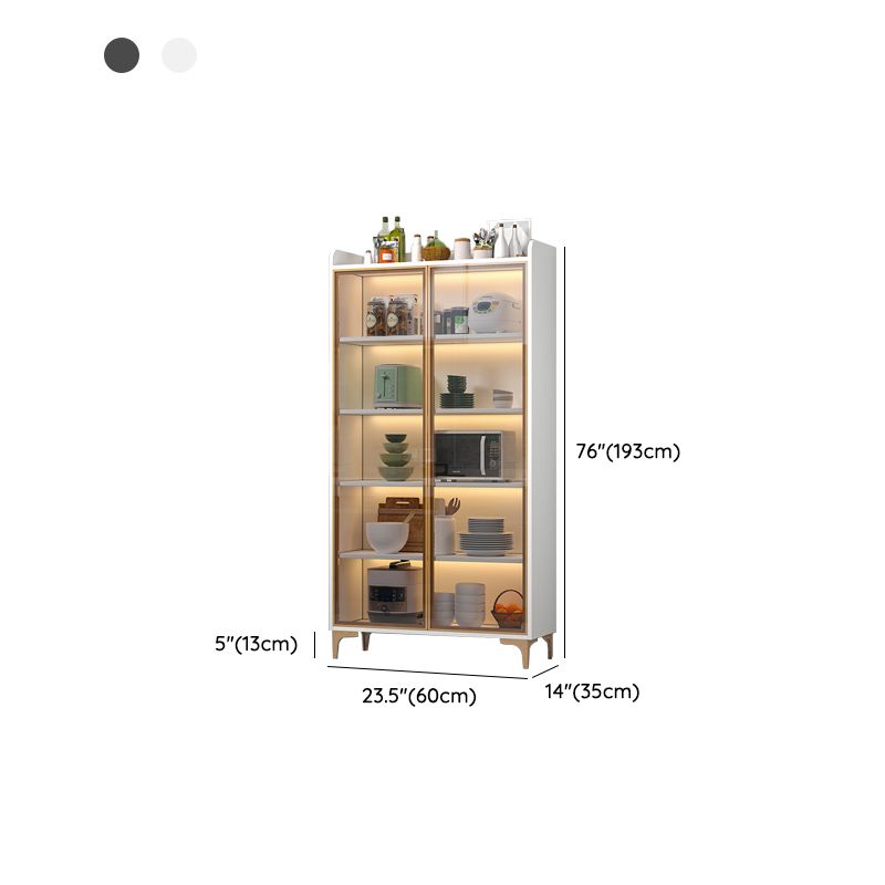 Contemporary Dining Server Engineered Wood 2 Doors Server without Light