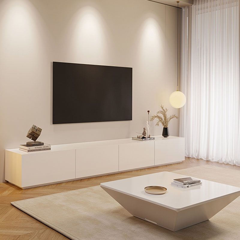 Nordic White TV Cabinet Modern Simple Living Room Minimalist Type Floor TV Cabinet