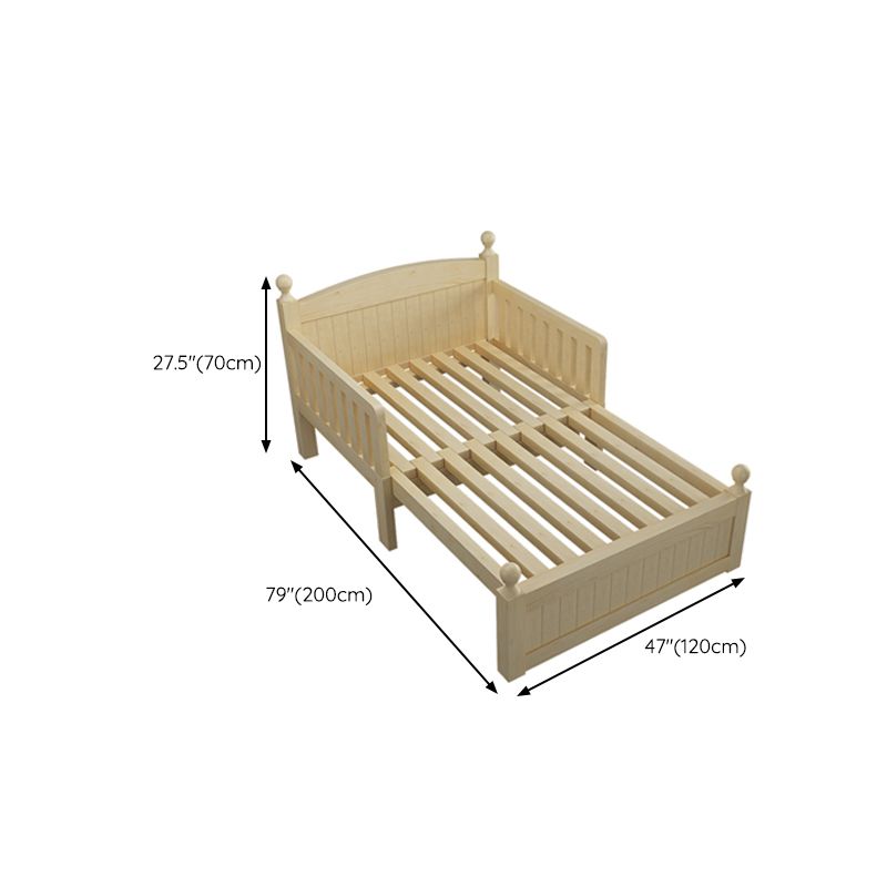 Solid Wood Convertible Crib Simple Nursery Crib with Mattress