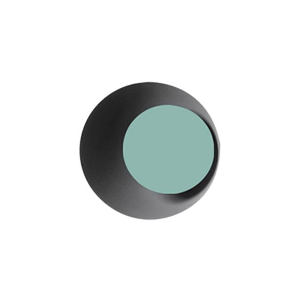 Circle Sconce Light Macaron Metal Black/Grey/Posa Lumo a monte a parete Light, 10 "/13" Dia