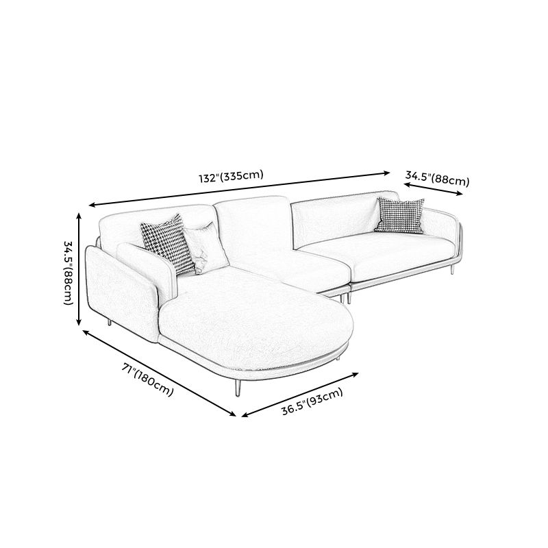 Ultra-Modern Pillow Top Arm Sofa Green and White Couch for Apartment