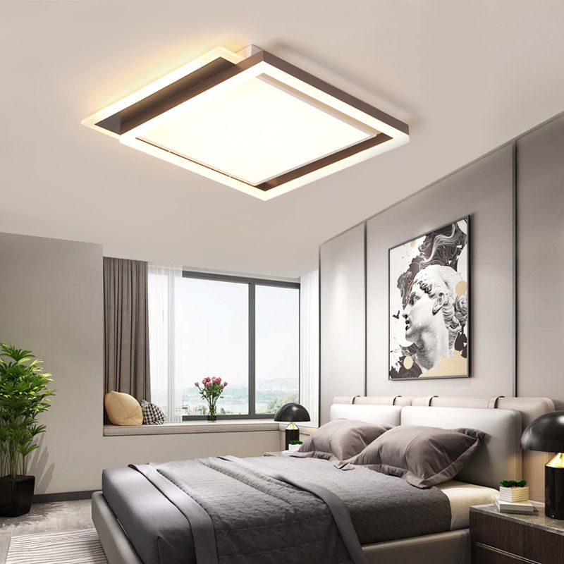 16 "/19.5" /35.5 " W Bedroom Flush Light Modern Acrylique Brown LED Ceiling Lighting in Warm / White Light