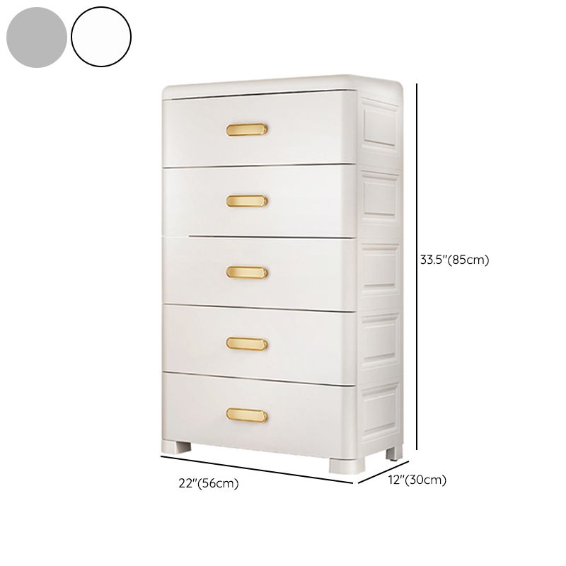 Modern Nursery Dresser Plastic Kids Furniture with Drawers for Bedroom