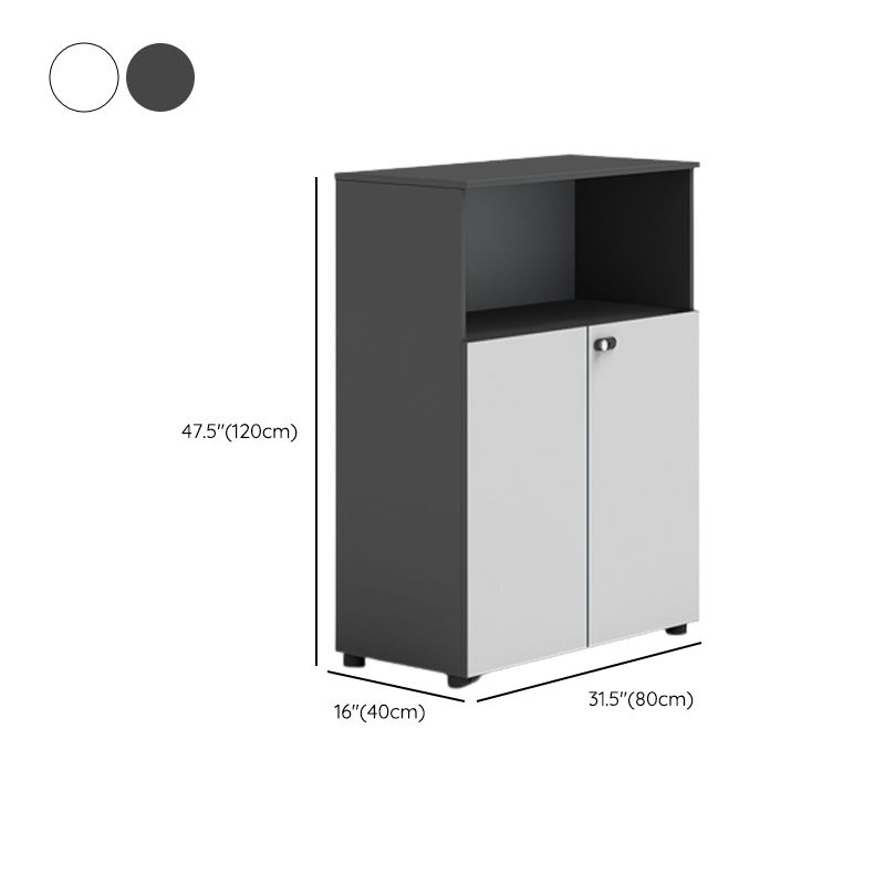 Scandinavian Vertical Filing Cabinet Wood Locking Storage Filing Cabinet for Home Office