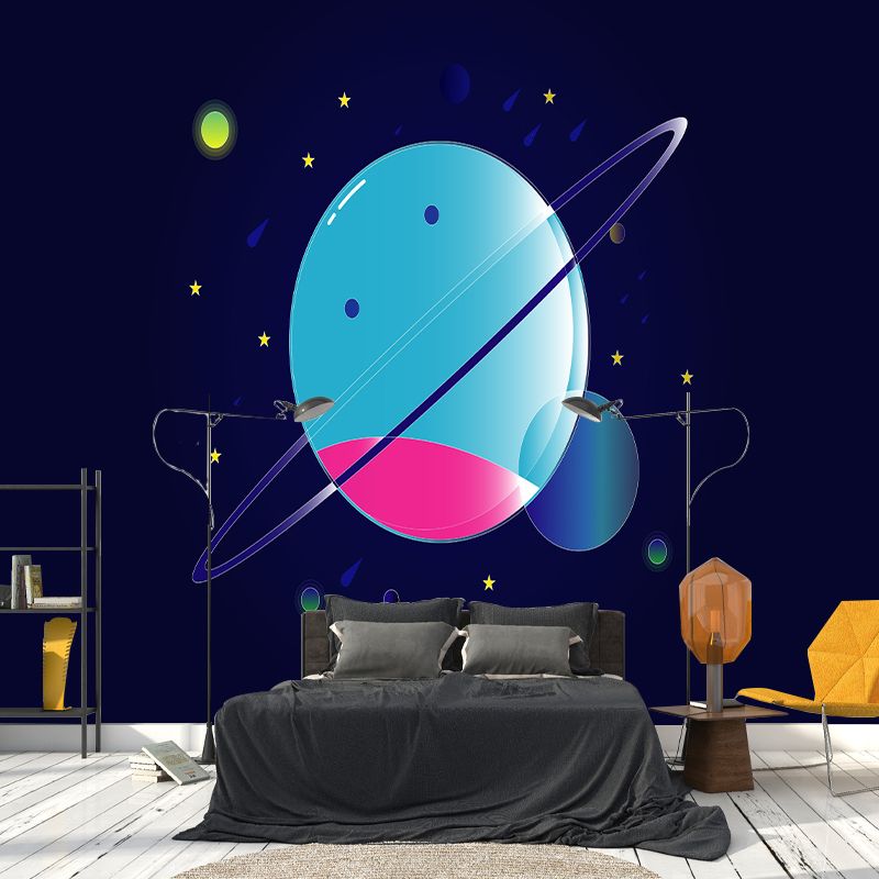 Cosmic Space Illustration Wall Mural for Home Children's Bedroom, Water Resistant