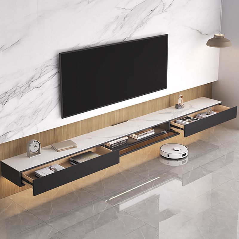 Modern Stone TV Media Stand Wall-mounted TV Console for Living Room