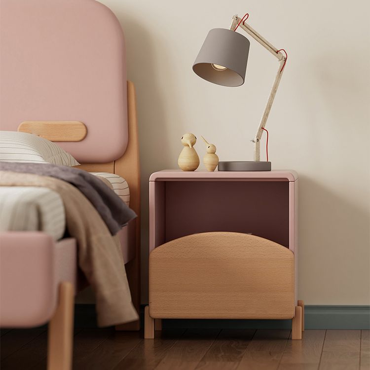 Solid Wood Bedside Table for Nursery with 1 Drawer Contemporary Nightstands