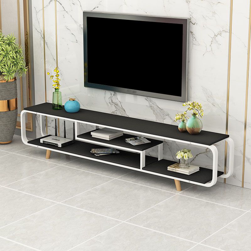 Contemporary TV Stand Console Open Shelving Media Console TV Stand