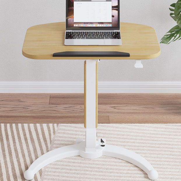 Wooden Writing Desk Contemporary Lap Desk in Metal Base Multifunctional Lifting Desk