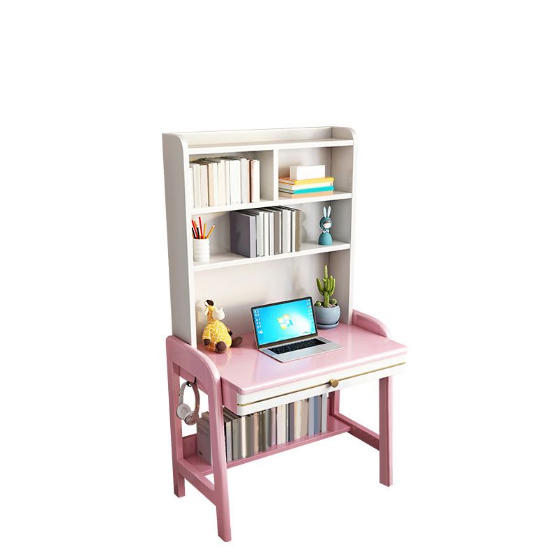 23.6"W Adjustable Computer Desk Solid Wood Child Desk with Drawer