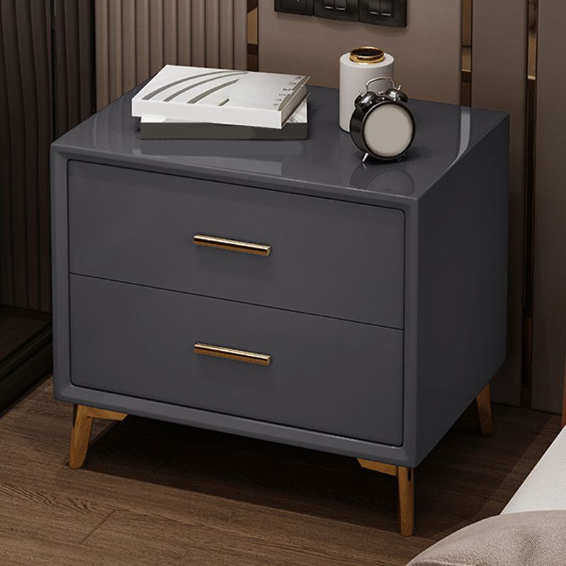 Glam Accent Table Nightstand Drawer Storage Bed Nightstand with Legs