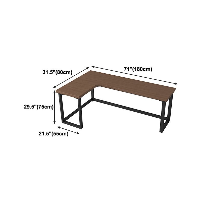 Modern L-Shape Home Bedroom Desk Office Solid Wood Writing Desk