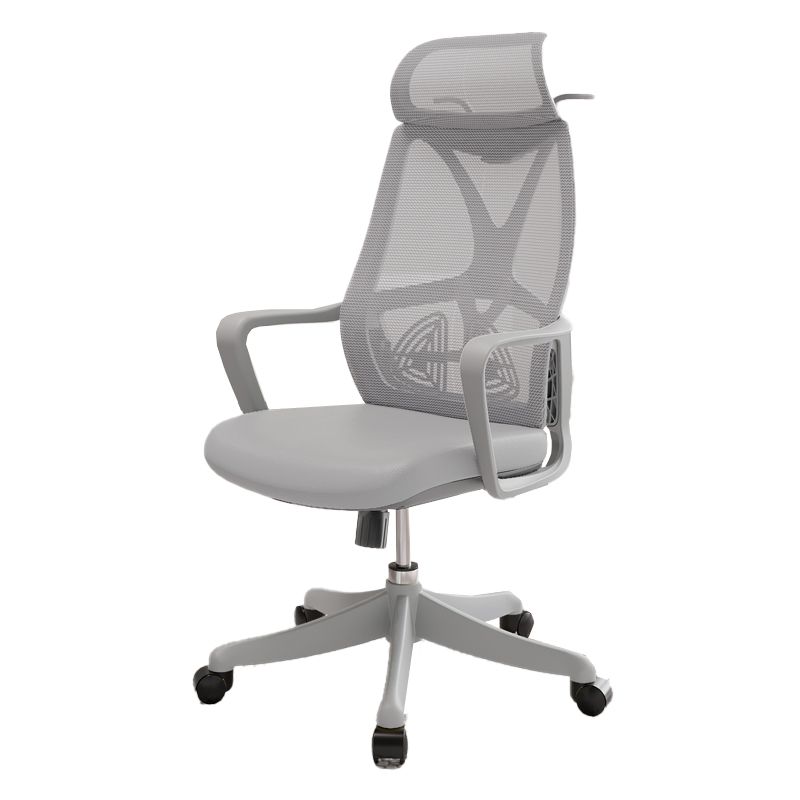 Modern Swivel Chair Adjustable Seat Height Fixed Arms Office Chair with Wheels